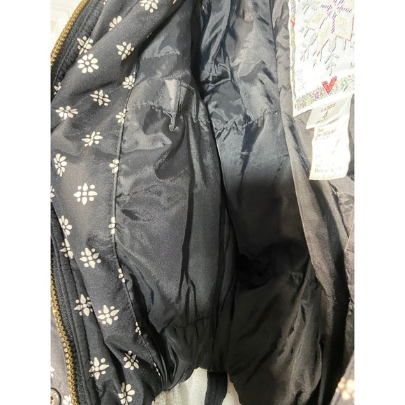 Obermeyer VTG Women's Petite Sz 4 Belted Ski Snow Suit Jumper Black Retro Print - Picture 8 of 16